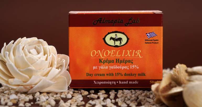 κρέμα προσώπου με γάλα γαϊδούρας onoelixir χειροποίητα καλλυντικά
